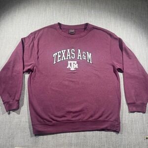 Texas A&M Aggies Sweatshirt Mens XL Red NCAA Football Genuine Stuff Crewneck